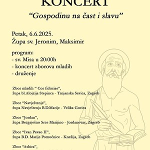 Koncert zborova mladih "Gospodinu na čast i slavu"